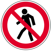 pedestrians forbidden