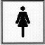 Plaques de porte toilettes femme style moderne